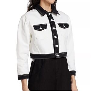 L'AGENCE Monochrome Contrast Collar Shirt